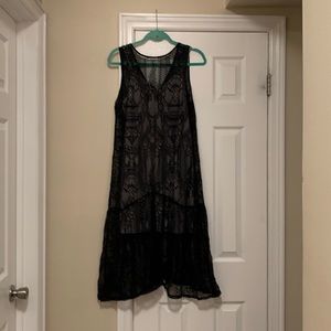 Black lace dress with cami